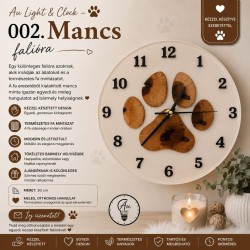 002. Mancs fa-epoxy falióra – Au Light & Clock