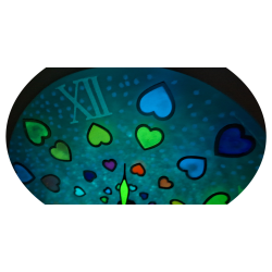 005. Szíves világító epoxy falióra – Au Light & Clock