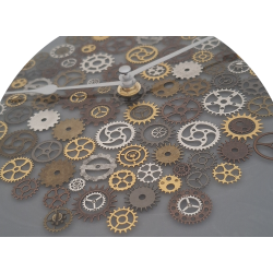 009. Steampunk fogaskerekes falióra – Au Light & Clock