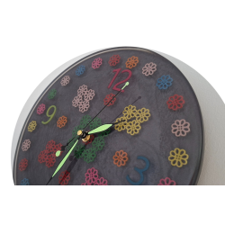 010. Gombvirág világító epoxy falióra – Au Light & Clock