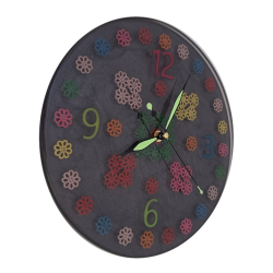 010. Gombvirág világító epoxy falióra – Au Light & Clock