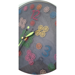 010. Gombvirág világító epoxy falióra – Au Light & Clock