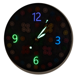 010. Gombvirág világító epoxy falióra – Au Light & Clock