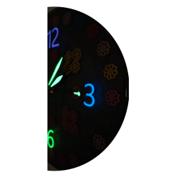 010. Gombvirág világító epoxy falióra – Au Light & Clock