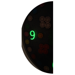 010. Gombvirág világító epoxy falióra – Au Light & Clock