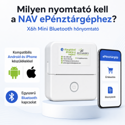 X6h-mini Bluetooth hőnyomtató NAV ePénztárgép alkalmazáshoz