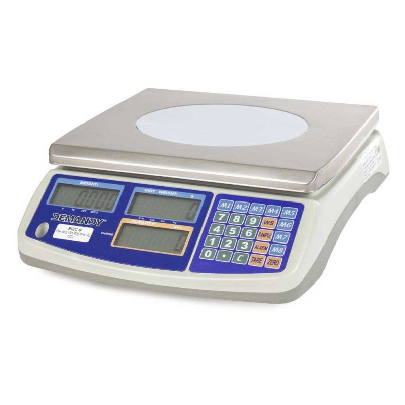 Demandy EQC 6/15kg hitelesített lapos darabszámláló mérleg