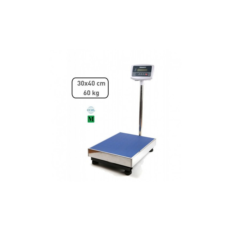 Demandy TCS-B 60 kg hitelesített raktári mérleg 30x40cm